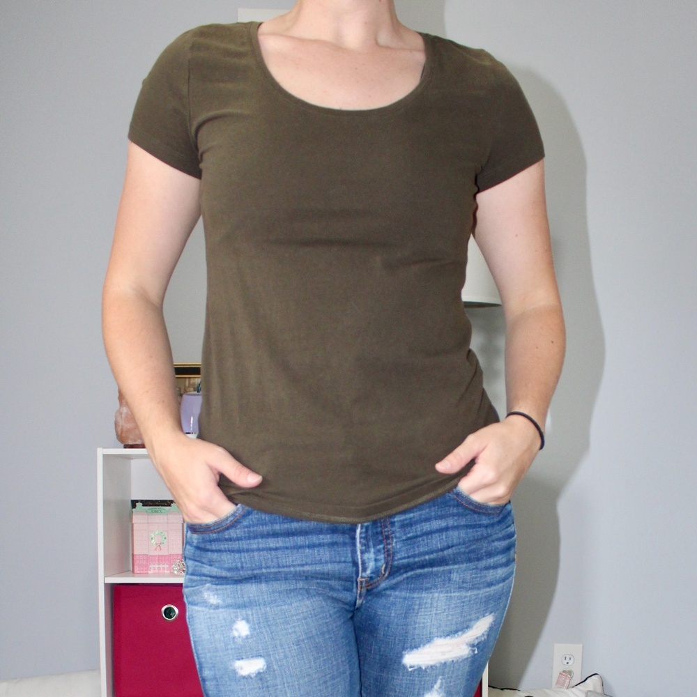 H&M Olive Green T-Shirt